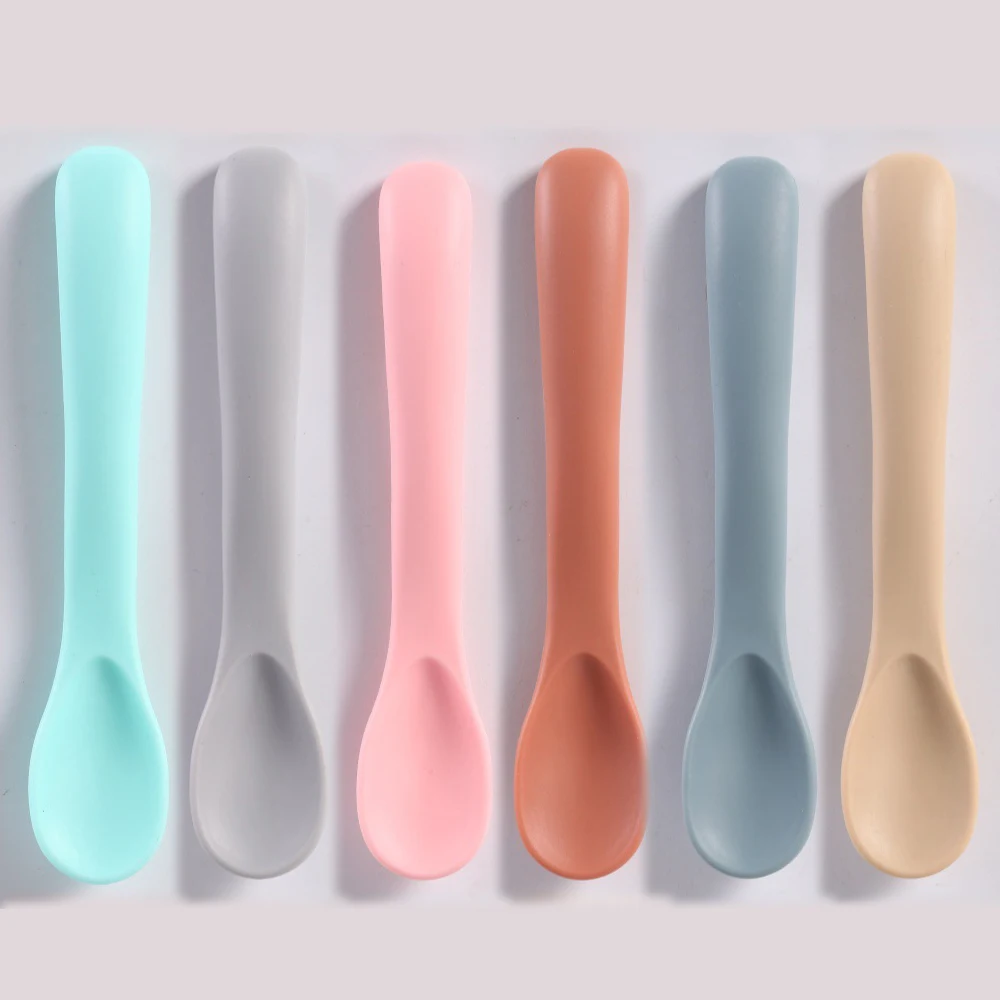 1/2 PCS Baby Learning Spoons Utensils Set Newborn Feeding Spoon Set Toddler Scoop Weaning Cutlery Children‘s Tablewar