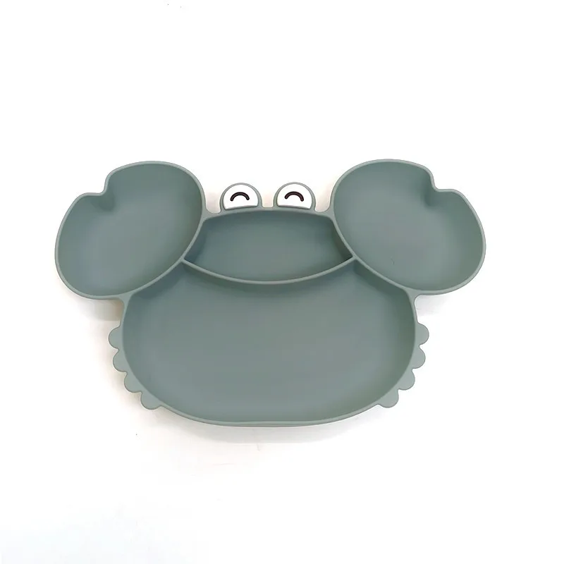 Children's silicone compartmentalized dinner plate cartoon plate baby auxiliary food tableware fall-proof with suction cups - Image 13