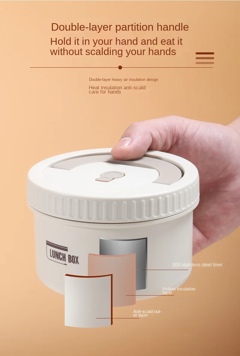 Lunch Box Portable Insulated Lunch Container Set Stackable Bento Stainless Steel Lunch Container - Image 19