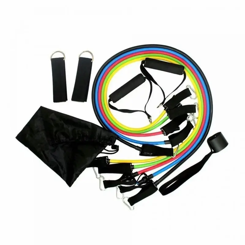 11 Pcs/Set TPE Resistance Band Set Fitness Band Pull Rope Elastic Training Band Handles Carry Bag Legs Ankle Straps - Image 6