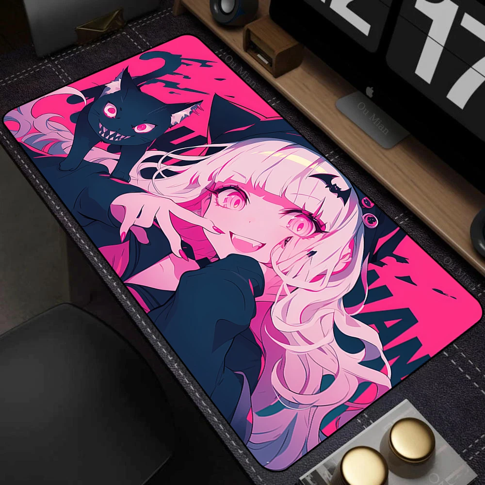 Large Desk Mat Kawaii Mousepad Cute Pink Anime Aesthetics Girl Mouse Pad Kawai XXL Gaming Deskmat Cool Girls Big Mouse Mat 90x40 - Image 16