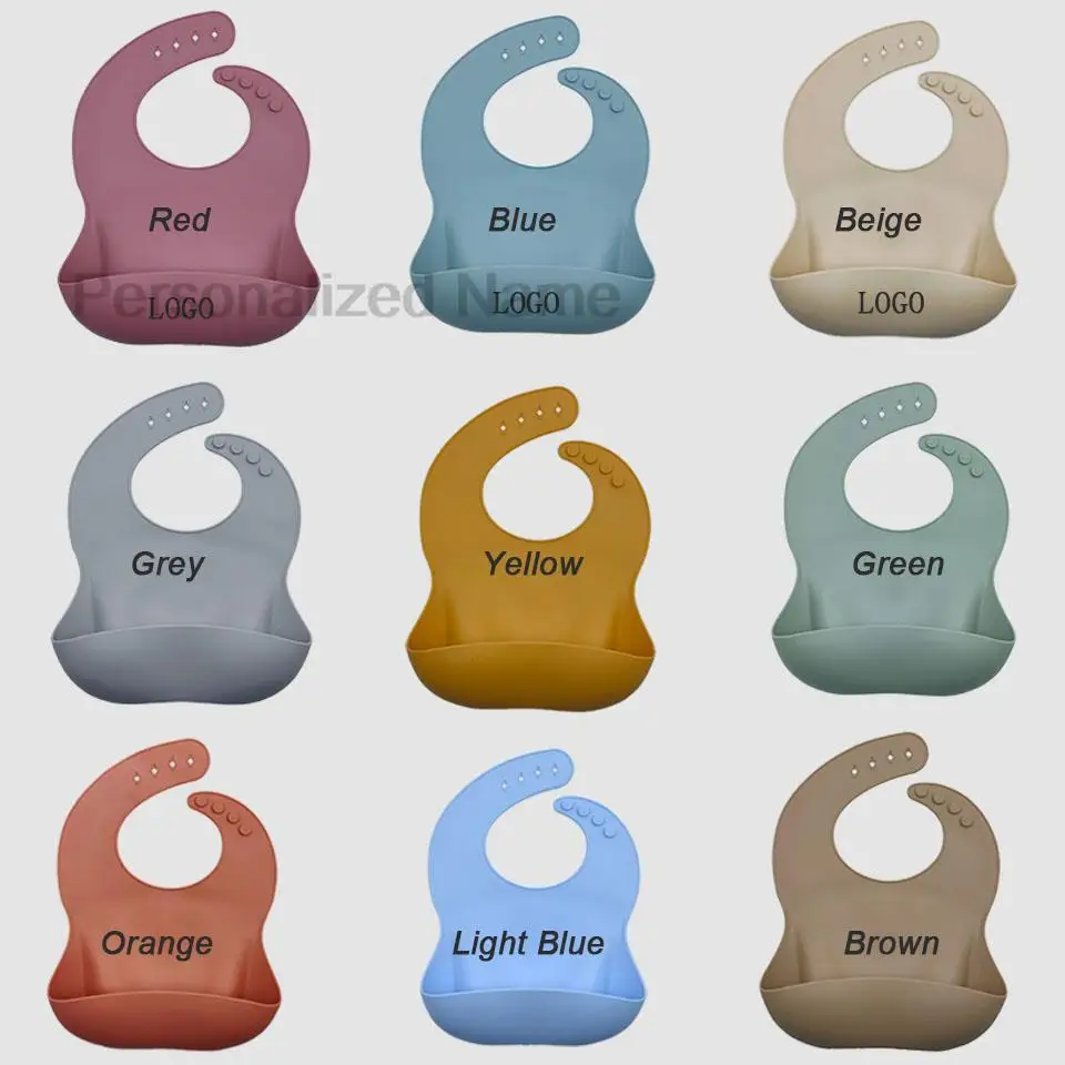 Silicone Baby Bib for Babies & Toddlers Waterproof Silicone Bibs Soft With Food Catcher Pocket for Boys & Girls Free Custom Logo - Image 23