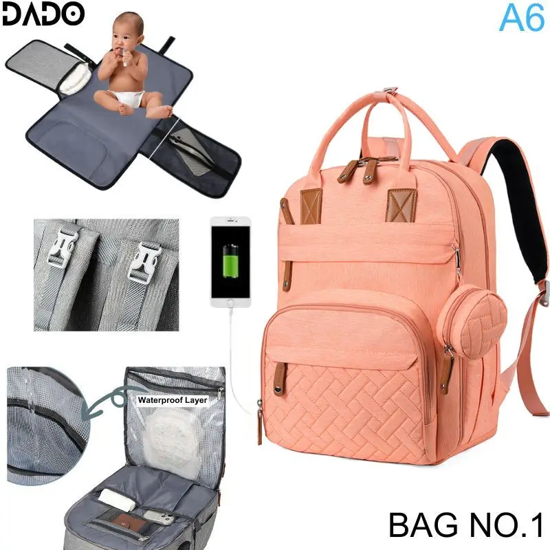 Diaper Bag Backpack Baby Essentials Travel Tote Multifunction Waterproof with Changing Station Pad Stroller Straps Big for Mommy - Image 11