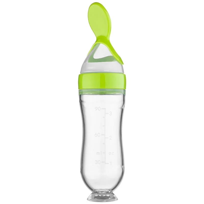 Baby Silicone Squeezing Feeding Bottle Newborn Baby Training Spoon Infant Cereal Food Supplement Feeder Bbay Safe Tableware - Image 9