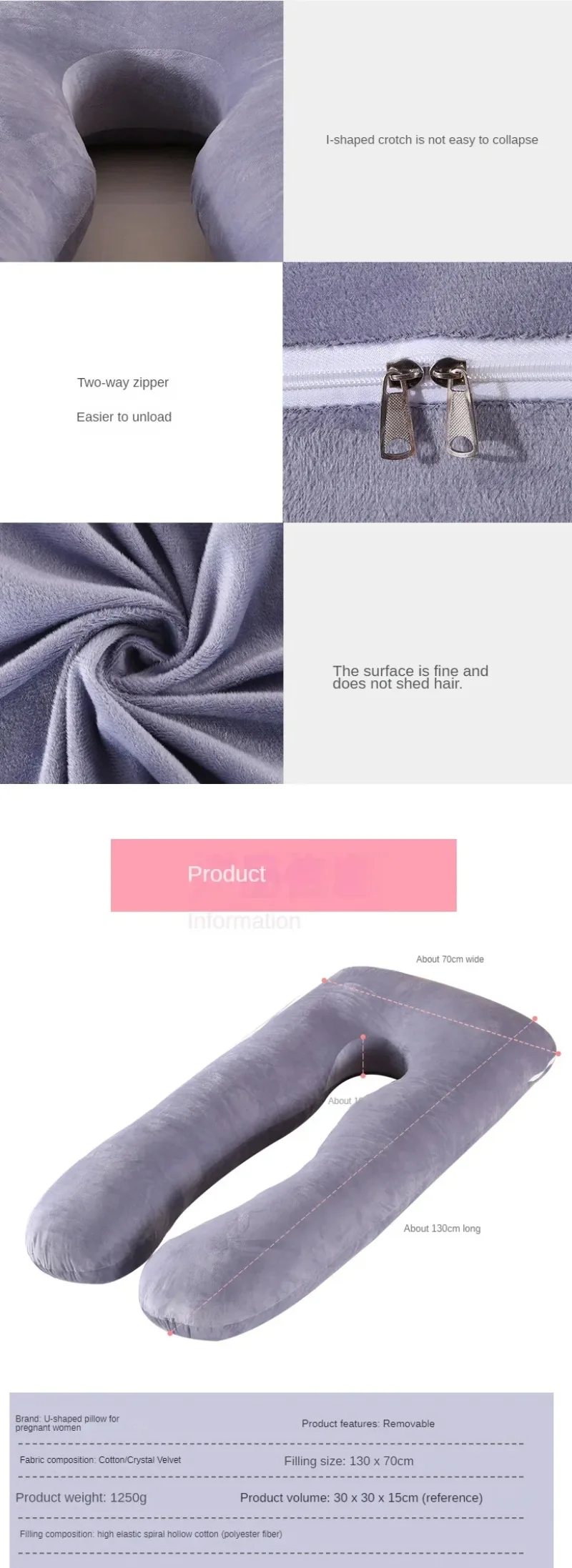 Cotton Pregnant Pillow U Shape Pillow for Pregnant Women Breastfeeding Cushion Maternity Sleeping Waist Pillow Pregnancy Cushion - Image 27