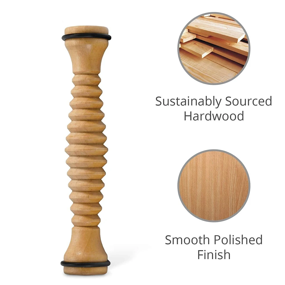 Wooden Massager Body Back Wooden Foot Roller, Foot Massager for Plantar Fasciitis, Stress Relief, Relaxation - Image 3