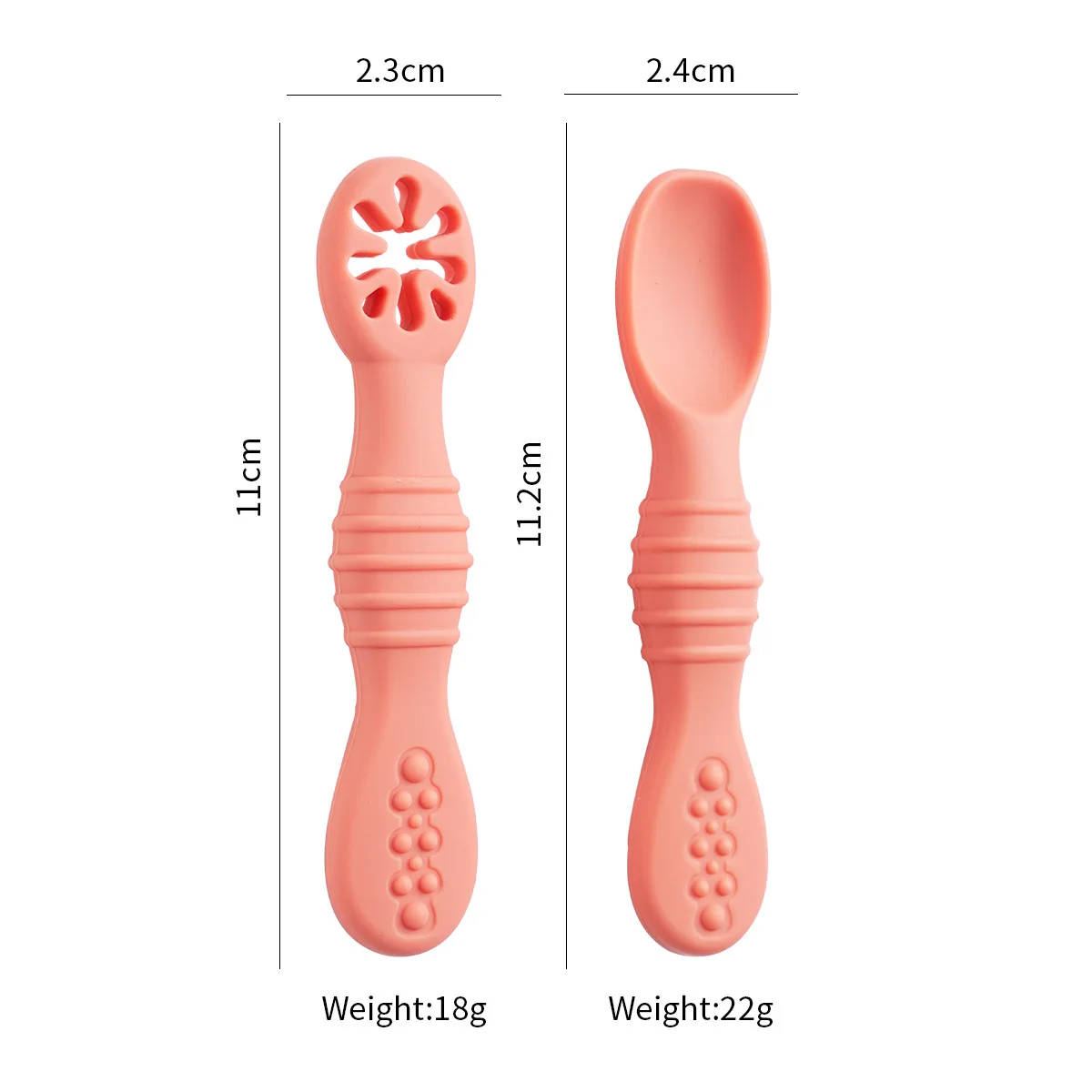 2pcs Baby Learning Spoons Set Baby Silicone Grinding Training Spoon Liquid Food Spoon Fork Utensils Baby Feeding Tableware - Image 7