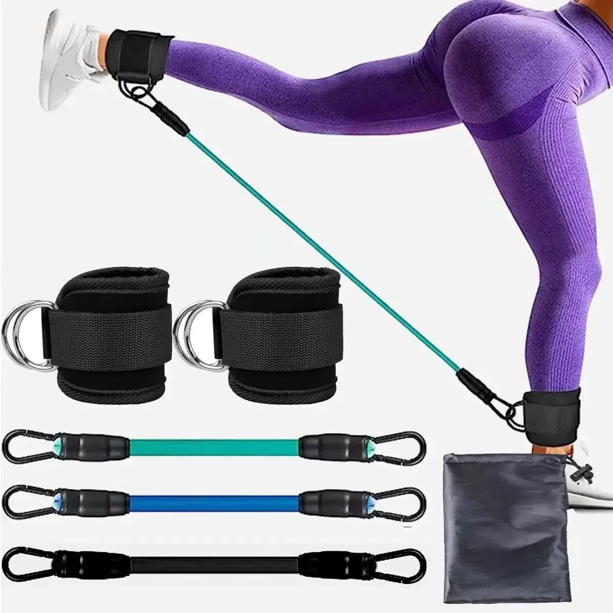 Resistance Band Set Workout Exercise Equipments Ankle Straps Fitness Yoga Elastic Fitness Bands For Home Gym Man And Woman Sport - Image 17