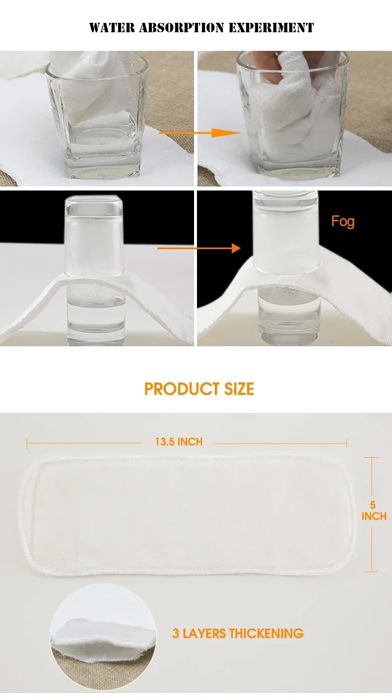 2/5pcs/10pcs Baby Reusable Diapers Washable Ecological Nappies Inserts Cotton Cloth Diapers for Children Breathable Absorbent - Image 16