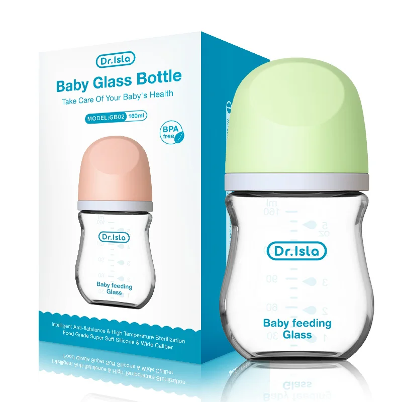1PCS Newborn Feeding Bottles 90ML/160ML Baby Bottle Glass Bottles Anti-flatulence Milk Feeding Bottles Infant BPA free - Image 10