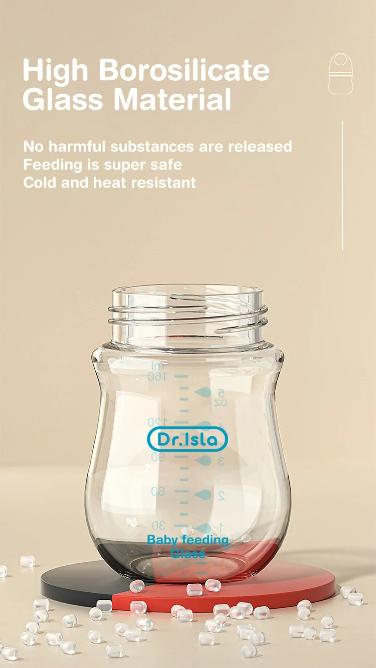 1PCS Newborn Feeding Bottles 90ML/160ML Baby Bottle Glass Bottles Anti-flatulence Milk Feeding Bottles Infant BPA free - Image 13