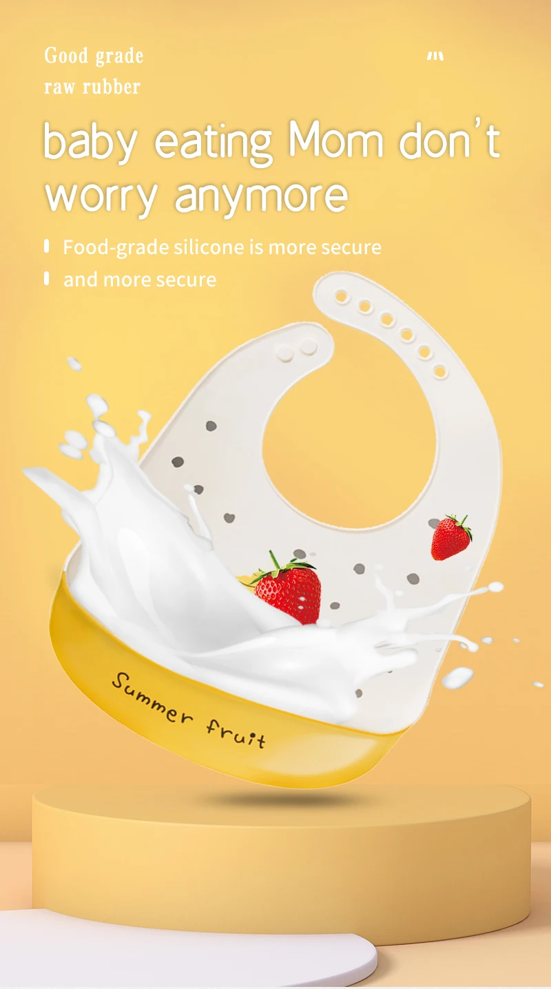 Silicone Baby Bib Waterproof Saliva Dripping Banana Bibs Cartoon Newborn Feeding Soft Aprons Baby Adjustable Burp Scarf - Image 20