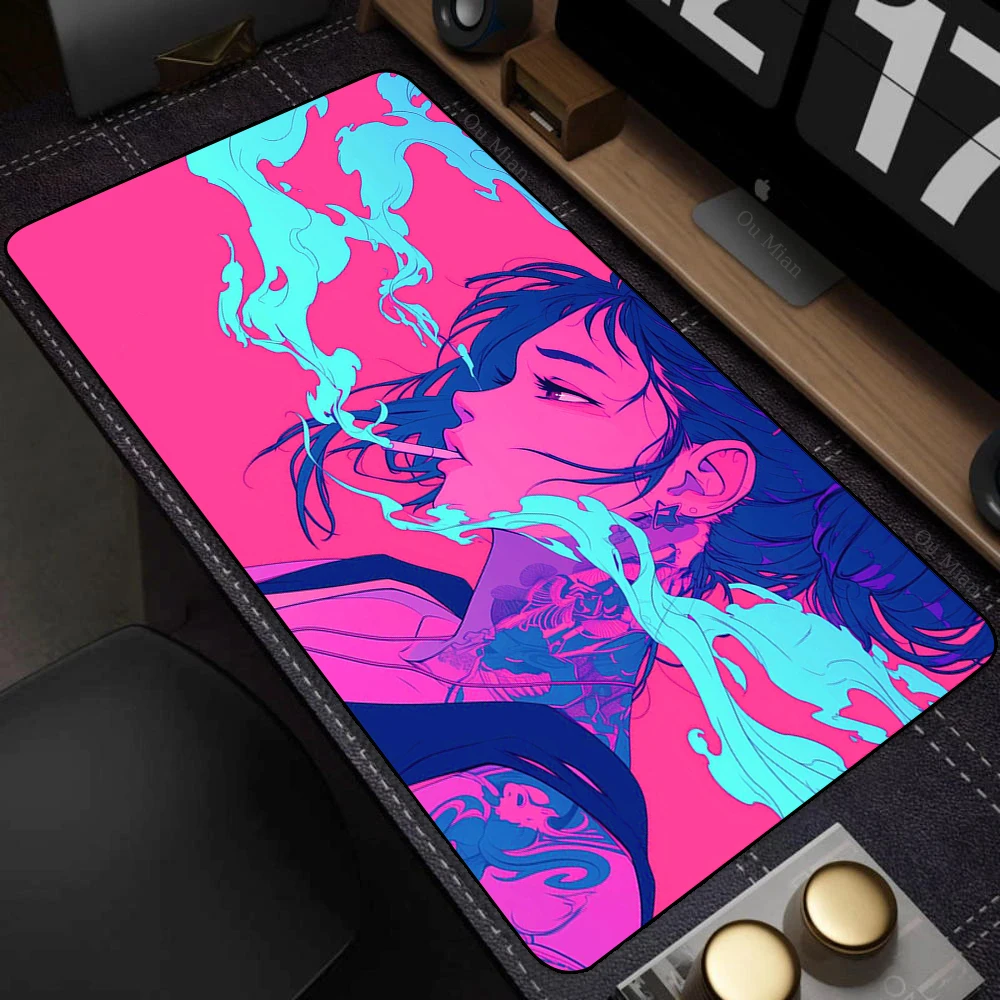 Large Desk Mat Kawaii Mousepad Cute Pink Anime Aesthetics Girl Mouse Pad Kawai XXL Gaming Deskmat Cool Girls Big Mouse Mat 90x40 - Image 27