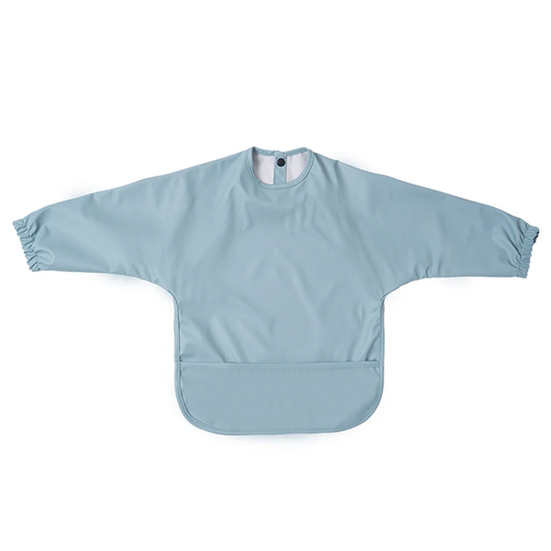 Waterproof Newborn Baby Bibs Children's Painting Smock Bib with Long Sleeves for Boys Girls Easy Clean Feeding Apron Baby Stuff - Image 10