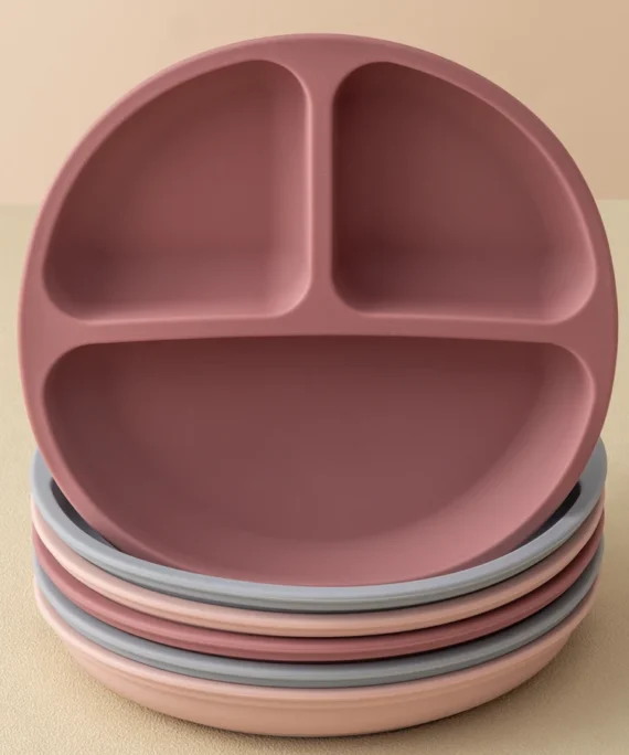 1PCS Baby Sucker Silicone Dining Plate BPA Free Children Dishes Suction Toddle Training Tableware Kids Feeding Bowls Baby Stuff