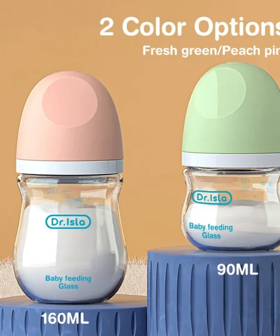 1PCS Newborn Feeding Bottles 90ML/160ML Baby Bottle Glass Bottles Anti-flatulence Milk Feeding Bottles Infant BPA free