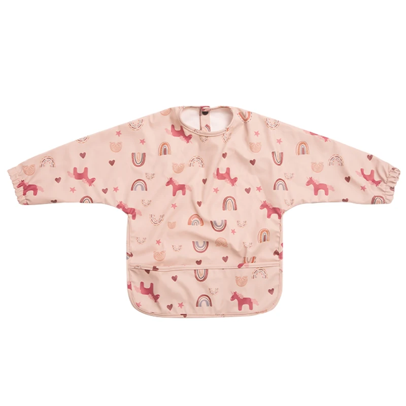 Waterproof Newborn Baby Bibs Children's Painting Smock Bib with Long Sleeves for Boys Girls Easy Clean Feeding Apron Baby Stuff - Image 28