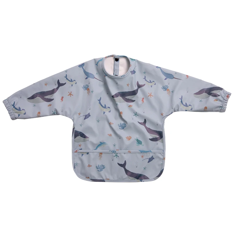 Waterproof Newborn Baby Bibs Children's Painting Smock Bib with Long Sleeves for Boys Girls Easy Clean Feeding Apron Baby Stuff - Image 27