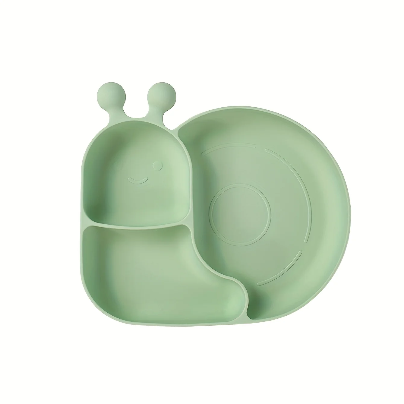 New Silicone Baby Food Plates with Suction Cups, Cartoon 3-Grid Dinner Plate, Anti-Drop Children's Feeding Tableware - Image 9