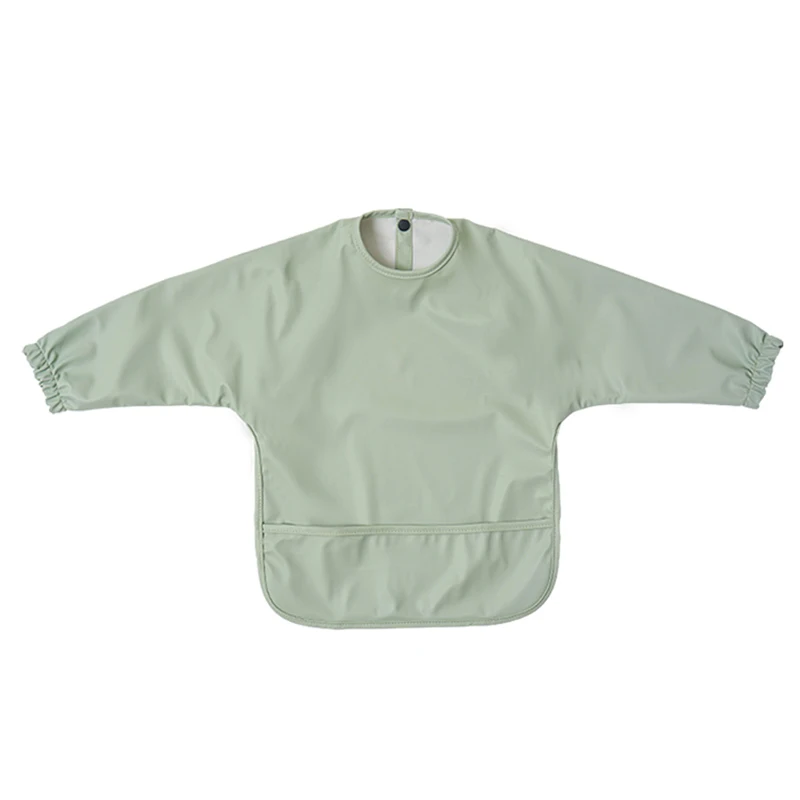 Waterproof Newborn Baby Bibs Children's Painting Smock Bib with Long Sleeves for Boys Girls Easy Clean Feeding Apron Baby Stuff - Image 12