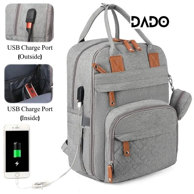 Diaper Bag Backpack Baby Essentials Travel Tote Multifunction Waterproof with Changing Station Pad Stroller Straps Big for Mommy - Image 2