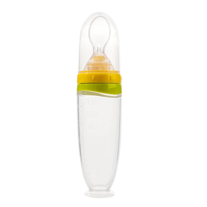 120 ml/4oz Infant Baby Liquid Silicone Food Squeeze Feeder | Fruit Puree & Rice Paste Dispenser | Detachable Spoon - Image 8