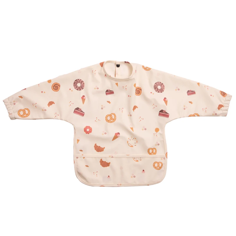 Waterproof Newborn Baby Bibs Children's Painting Smock Bib with Long Sleeves for Boys Girls Easy Clean Feeding Apron Baby Stuff - Image 30