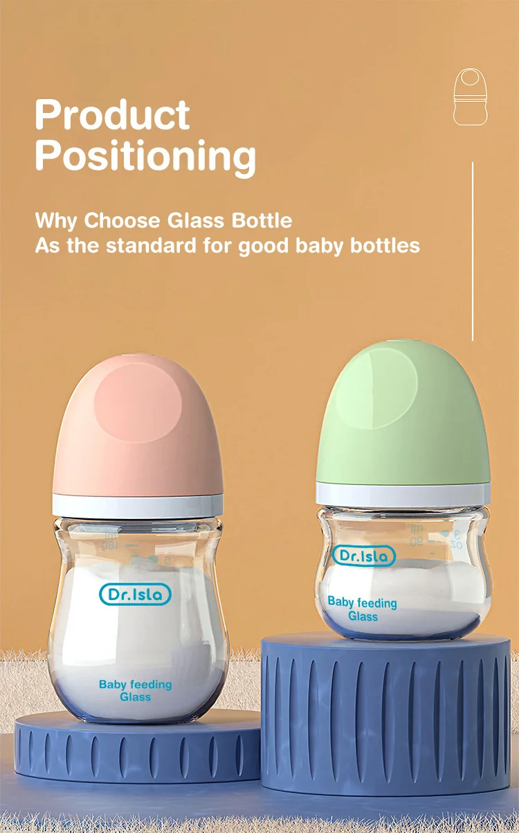 1PCS Newborn Feeding Bottles 90ML/160ML Baby Bottle Glass Bottles Anti-flatulence Milk Feeding Bottles Infant BPA free - Image 19