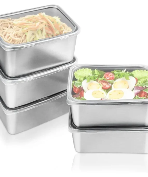 Stainless Steel Food Containers with Lids Reusable Container For Snacks Food Storage Containers Storage Box for Office