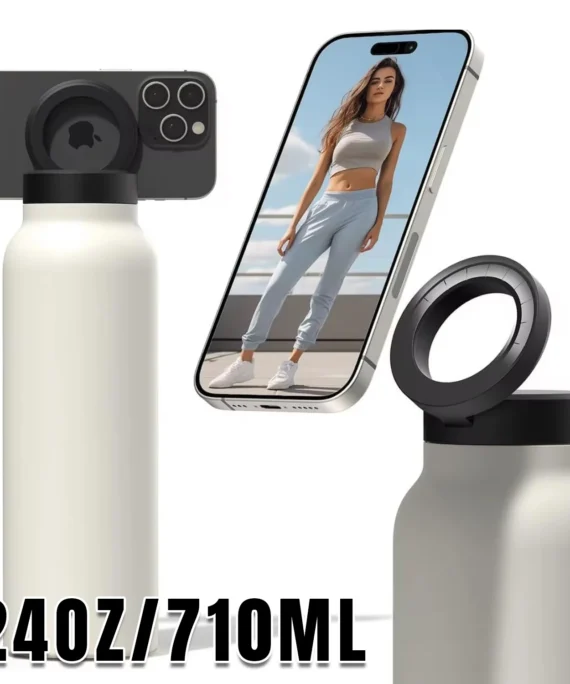 Insulated Water Bottle with Magnetic Phone Mount